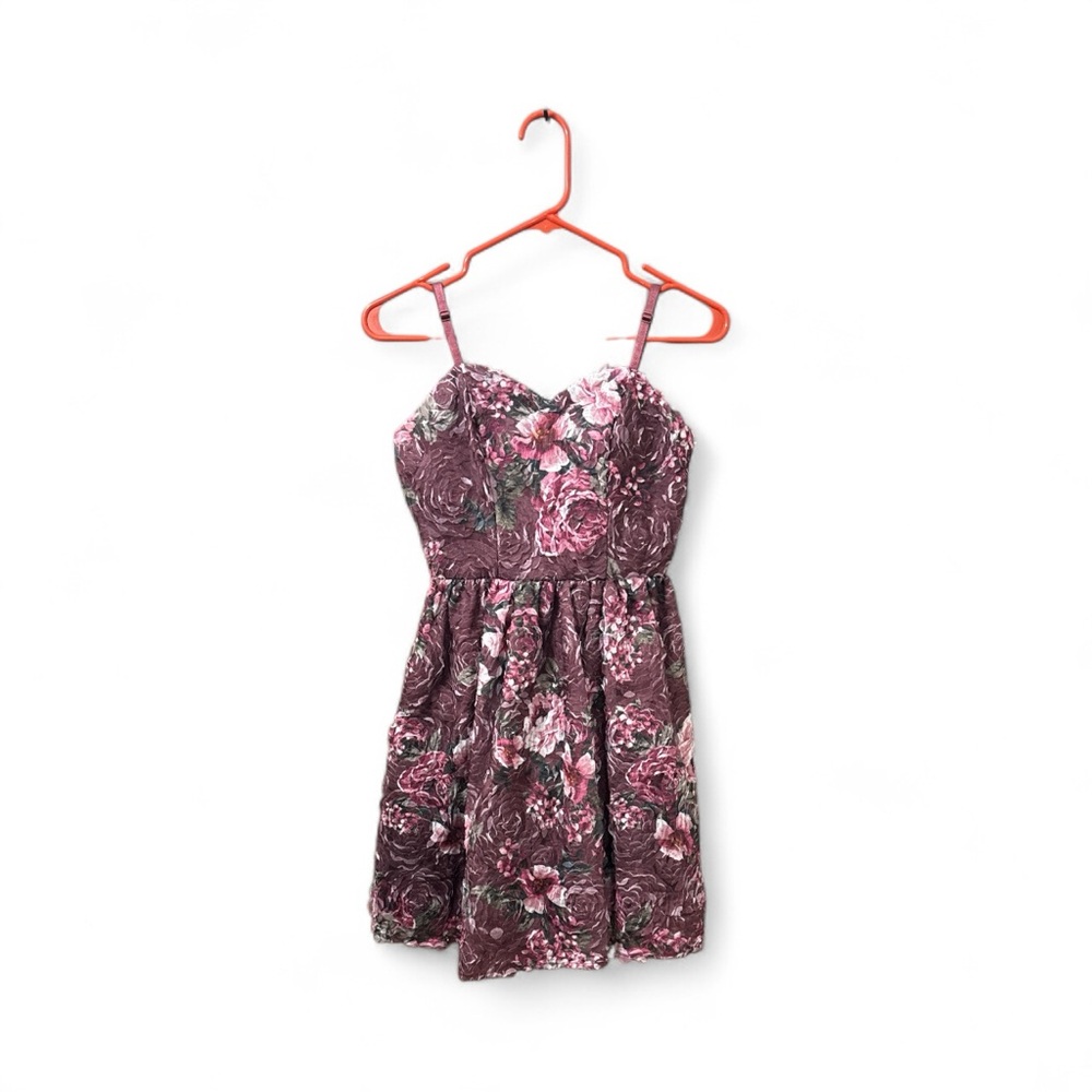 BCX Floral Dress in Pink and Purple